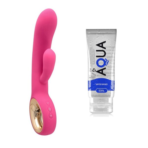 Toyz4Lovers - Twin Touch Pink Rabbit Vibrator & Lube