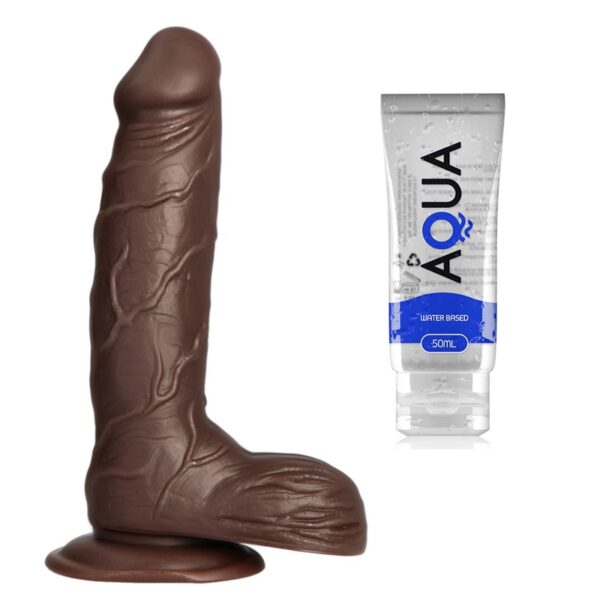 Toyz4lovers - Sergio 8.4 Inch Brown Dildo & Waterbased Lube