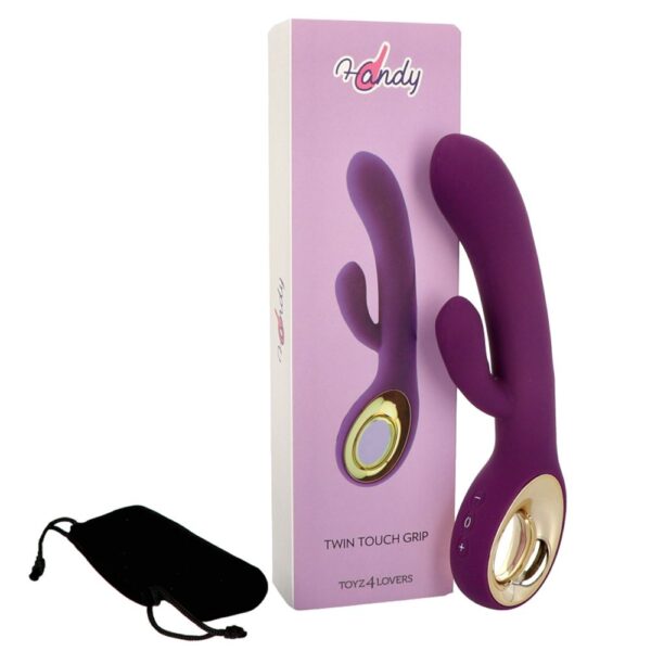 Toyz4Lovers - Twin Touch Purple Rabbit Vibrator & Lube - Image 4