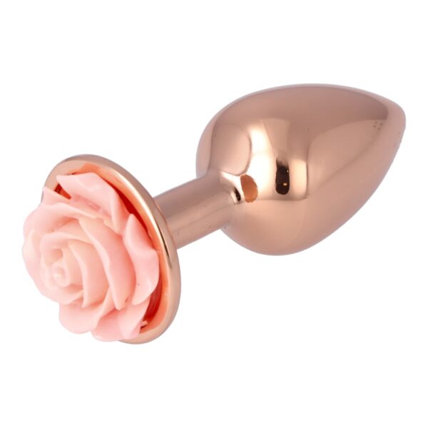 Pick&Love - No. 27 Rose Gold Butt Plug With Pink Flower Size S