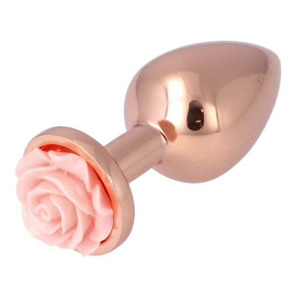 Pick&Love - No. 28 Rose Gold Butt Plug With Pink Flower Size M