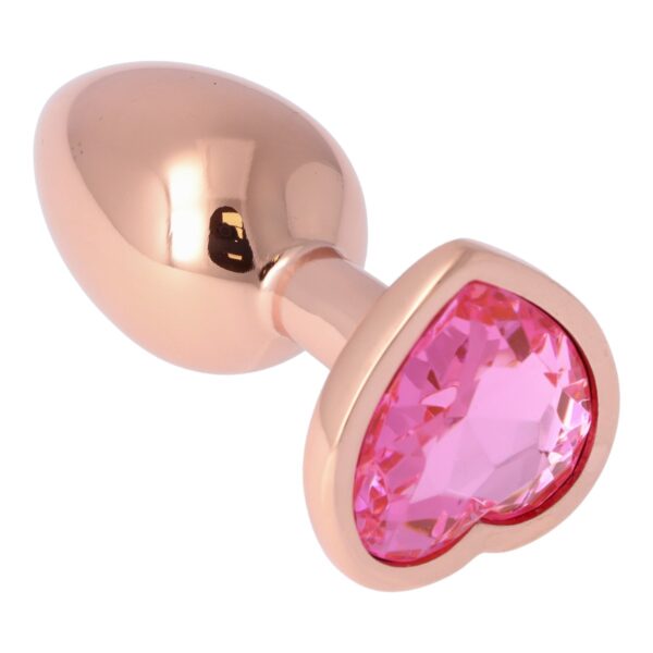 Pick&Love - No. 11 Rose Gold Butt Plug With Pink Heart Size S - Image 2