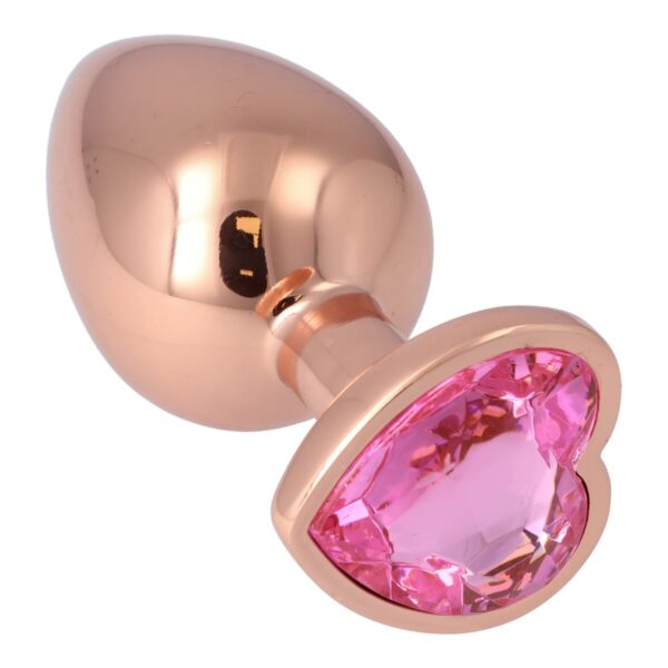 Pick&Love - No. 13 Rose Gold Butt Plug With Pink Heart Size L