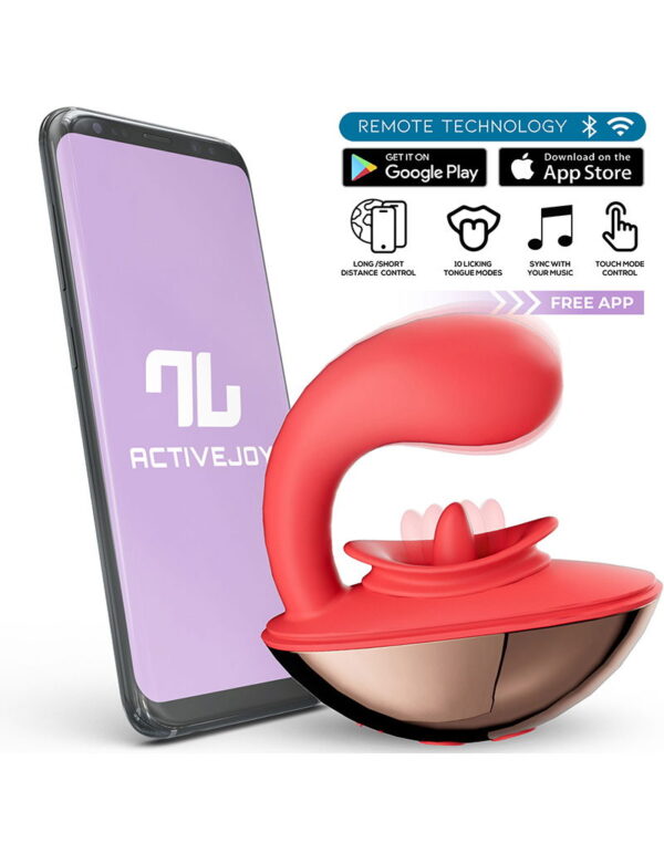 IntoYou - Rondy Clitoral Vibrator & Licking Tongue with App Red