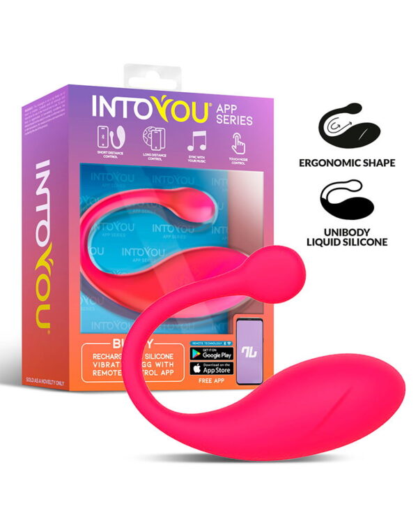 IntoYou - Bulby Vibrating Egg With App Dark Pink - Image 11