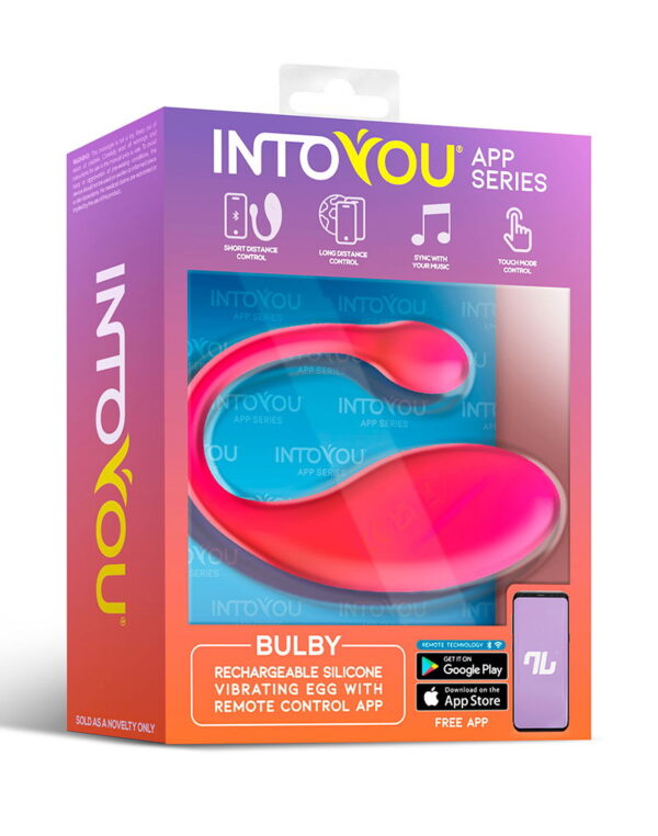 IntoYou - Bulby Vibrating Egg With App Dark Pink - Image 8