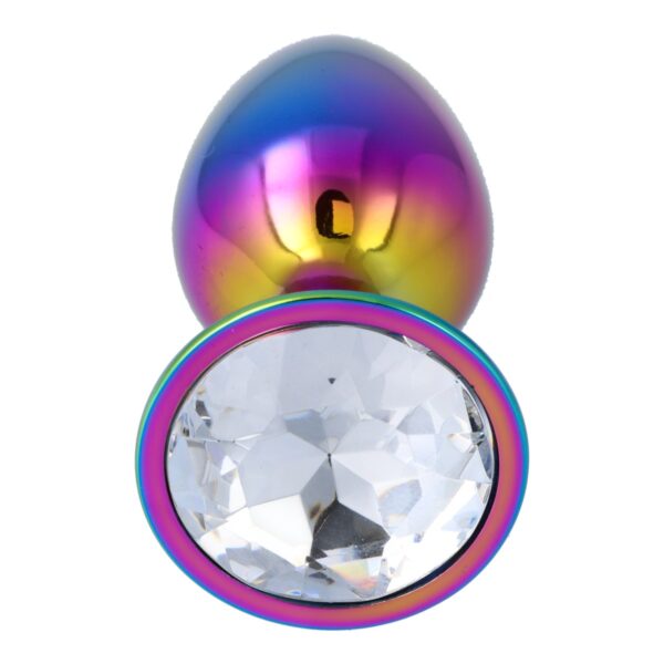 Pick&Love - No. 15 Rainbow Butt Plug With Clear Crystal Size S - Image 3