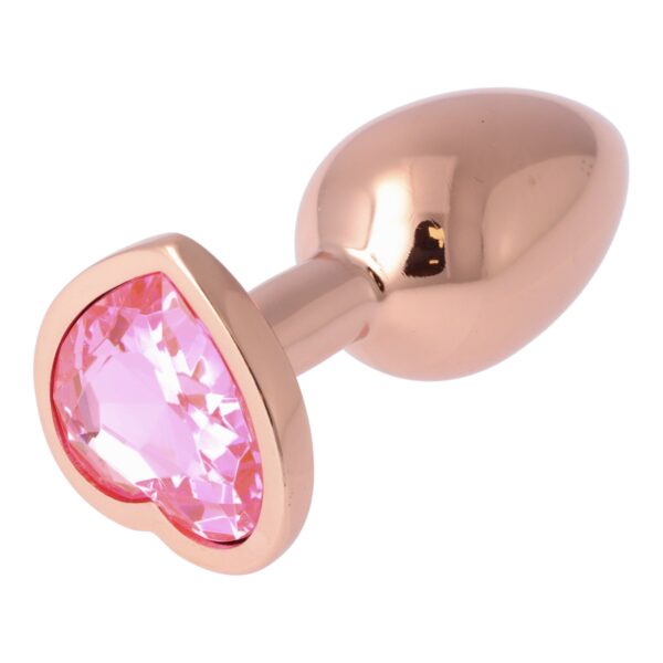 Pick&Love - No. 11 Rose Gold Butt Plug With Pink Heart Size S