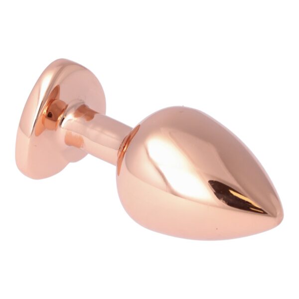 Pick&Love - No. 12 Rose Gold Butt Plug With Pink Heart Size M - Image 2