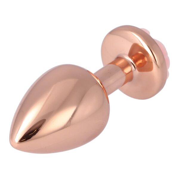 Pick&Love - No. 28 Rose Gold Butt Plug With Pink Flower Size M - Image 5