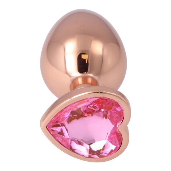 Pick&Love - No. 13 Rose Gold Butt Plug With Pink Heart Size L - Image 3