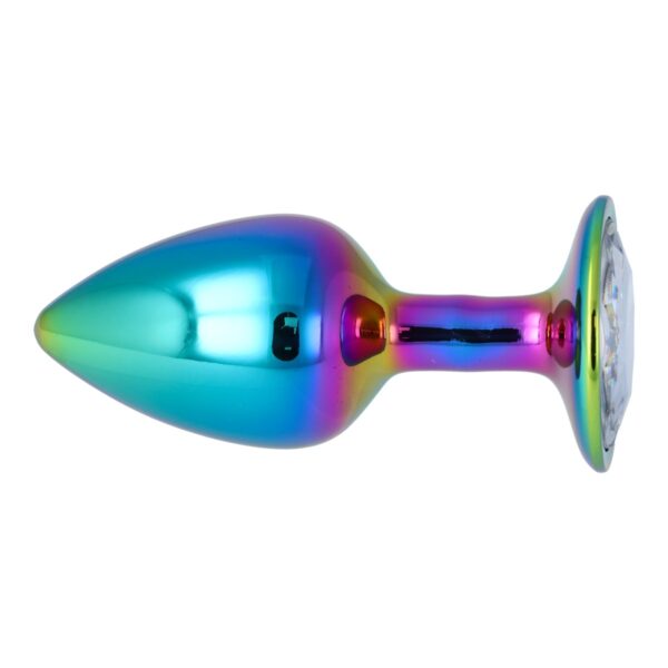 Pick&Love - No. 15 Rainbow Butt Plug With Clear Crystal Size S - Image 5