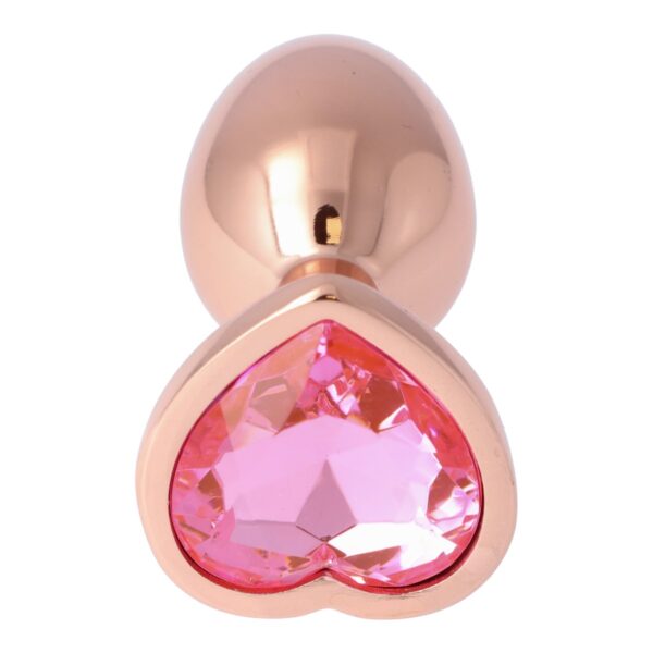 Pick&Love - No. 11 Rose Gold Butt Plug With Pink Heart Size S - Image 3