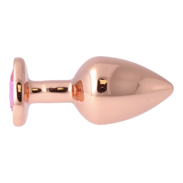 Pick&Love - No. 12 Rose Gold Butt Plug With Pink Heart Size M - Image 4