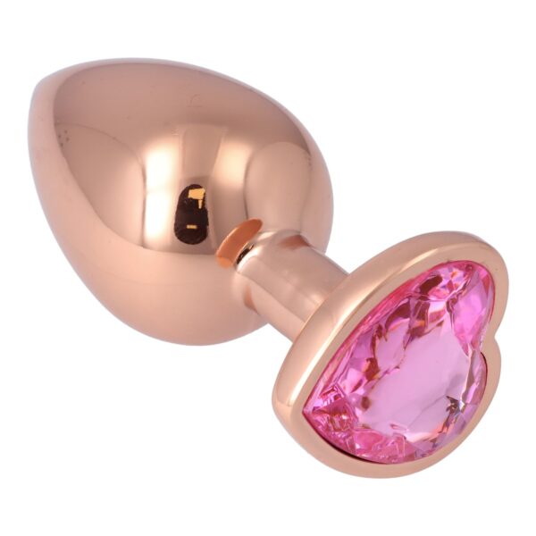 Pick&Love - No. 13 Rose Gold Butt Plug With Pink Heart Size L - Image 4