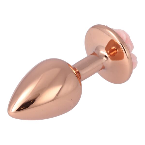 Pick&Love - No. 27 Rose Gold Butt Plug With Pink Flower Size S - Image 4