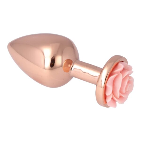 Pick&Love - No. 28 Rose Gold Butt Plug With Pink Flower Size M - Image 3