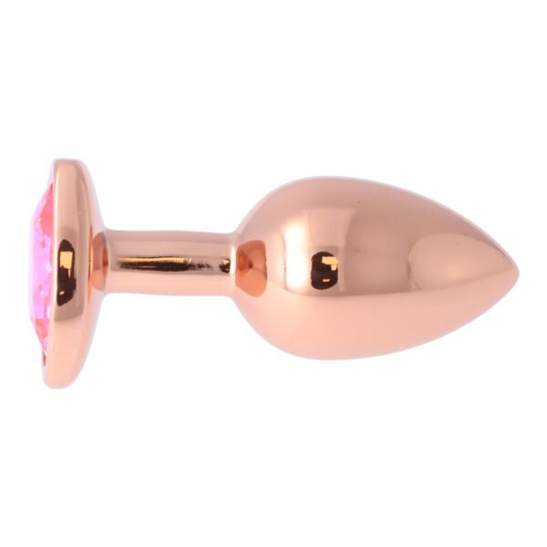 Pick&Love - No. 11 Rose Gold Butt Plug With Pink Heart Size S - Image 5