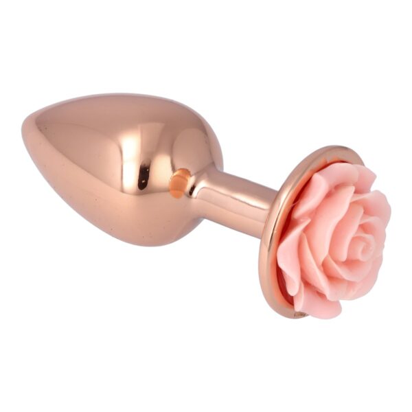 Pick&Love - No. 27 Rose Gold Butt Plug With Pink Flower Size S - Image 5