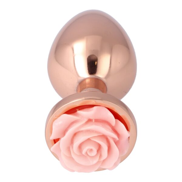 Pick&Love - No. 28 Rose Gold Butt Plug With Pink Flower Size M - Image 2