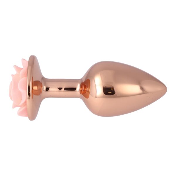 Pick&Love - No. 27 Rose Gold Butt Plug With Pink Flower Size S - Image 6