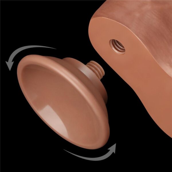 Lovetoy - 8.5 Inch Sliding Skin Dual Layer Dildo Brown - Image 15