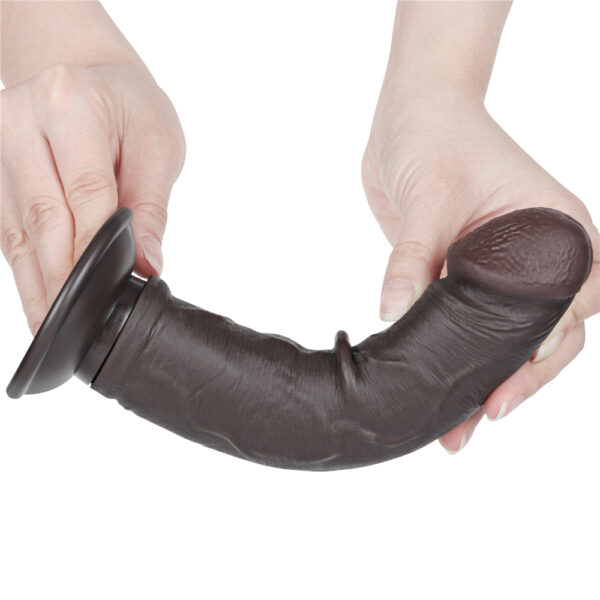 Lovetoy - 8 Inch Sliding Skin Dual Layer Dildo Black - Image 9