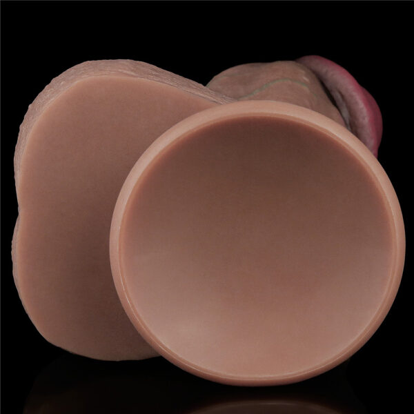 Lovetoy - 11 Inch Dual Layered Silicone Dildo XXL Brown - Image 10