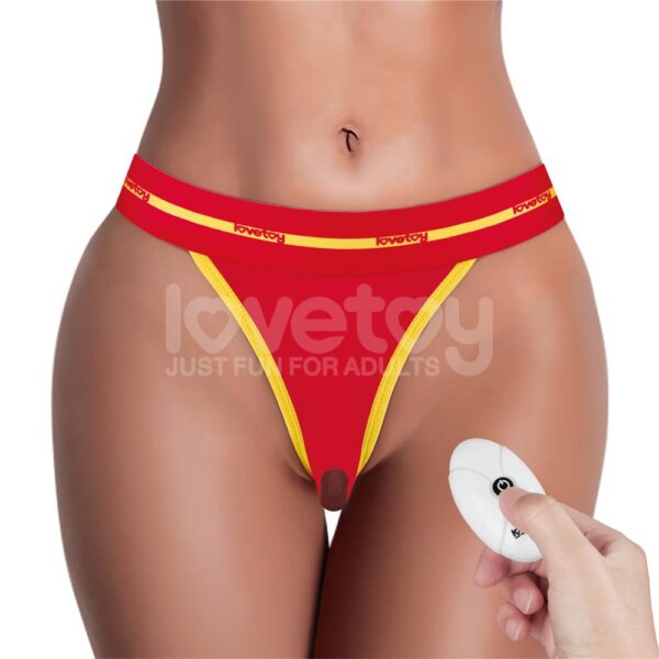 Lovetoy - Fuck Printed Remote Vibrating Panties Red - Image 2