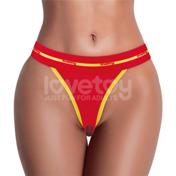 Lovetoy - Fuck Printed Remote Vibrating Panties Red - Image 4