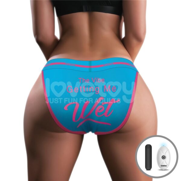 Lovetoy - Wet Printed Remote Vibrating Panties Blue - Image 2