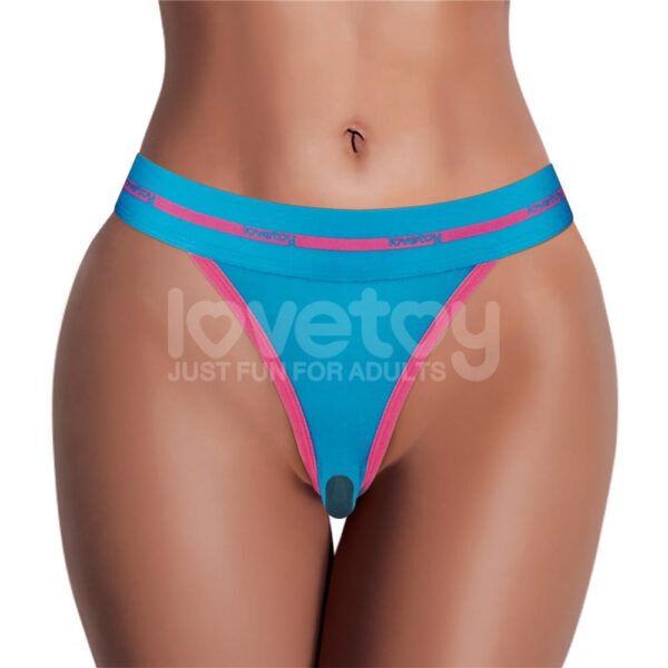 Lovetoy - Wet Printed Remote Vibrating Panties Blue - Image 3