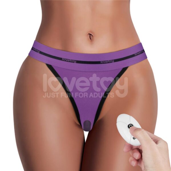 Lovetoy - Slide Printed Remote Vibrating Panties Purple - Image 2