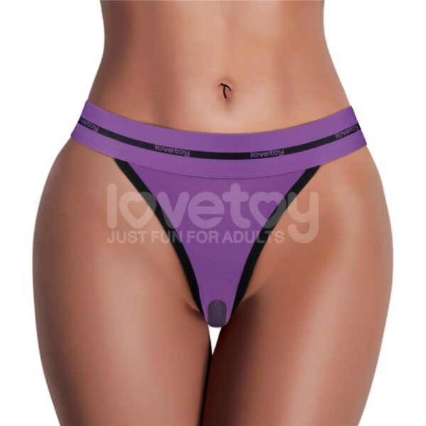 Lovetoy - Slide Printed Remote Vibrating Panties Purple - Image 4