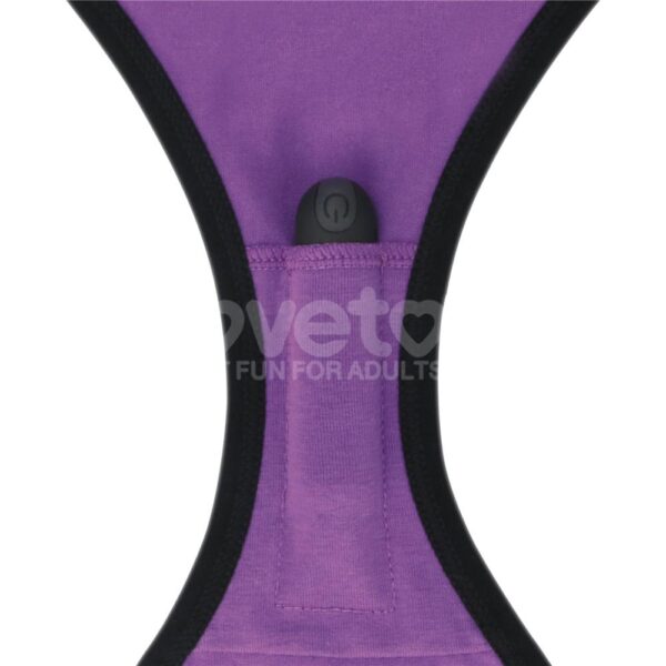 Lovetoy - Slide Printed Remote Vibrating Panties Purple - Image 5