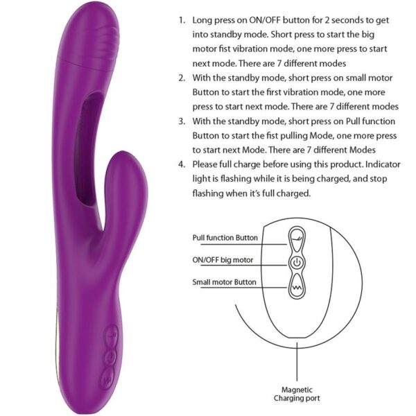 Intense - Apolo Swinging Motion Rabbit Vibrator Purple - Image 6