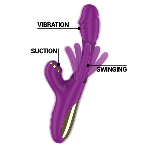 Intense - Ateneo Swinging Motion & Sucking Rabbit Vibrator Purple - Image 2