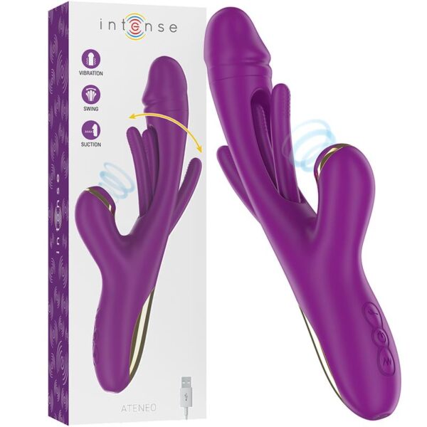 Intense - Ateneo Swinging Motion & Sucking Rabbit Vibrator Purple