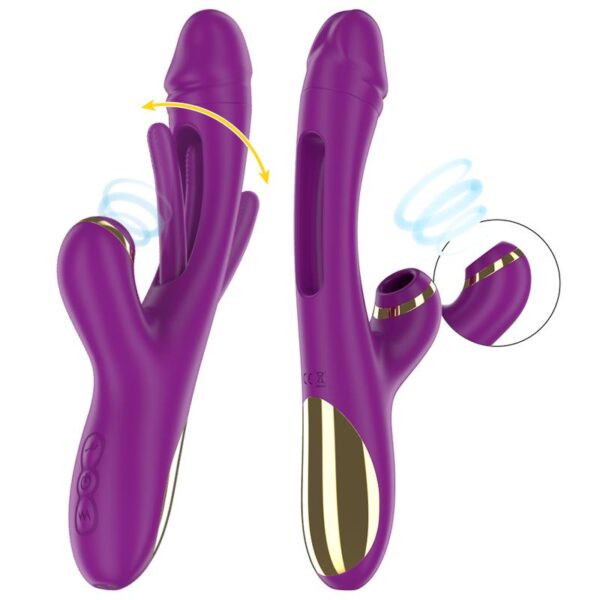 Intense - Ateneo Swinging Motion & Sucking Rabbit Vibrator Purple - Image 5