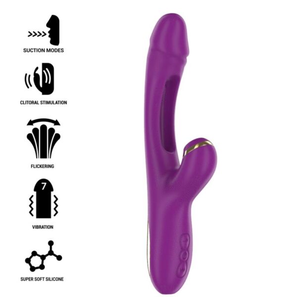 Intense - Ateneo Swinging Motion & Sucking Rabbit Vibrator Purple - Image 7