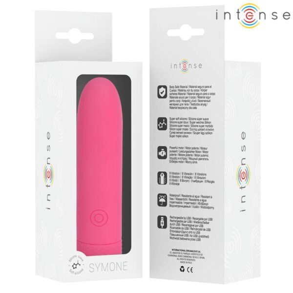 Intense - Symone Rechargeable Vibrating Bullet Pink - Image 8