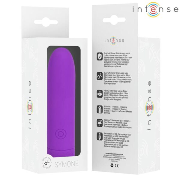 Intense - Symone Rechargeable Vibrating Bullet Purple - Image 8