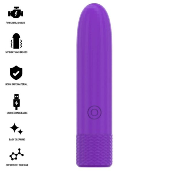 Intense - Symone Rechargeable Vibrating Bullet Purple - Image 2