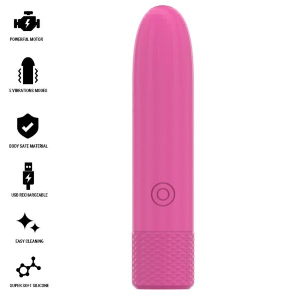 Intense - Symone Rechargeable Vibrating Bullet Pink - Image 2