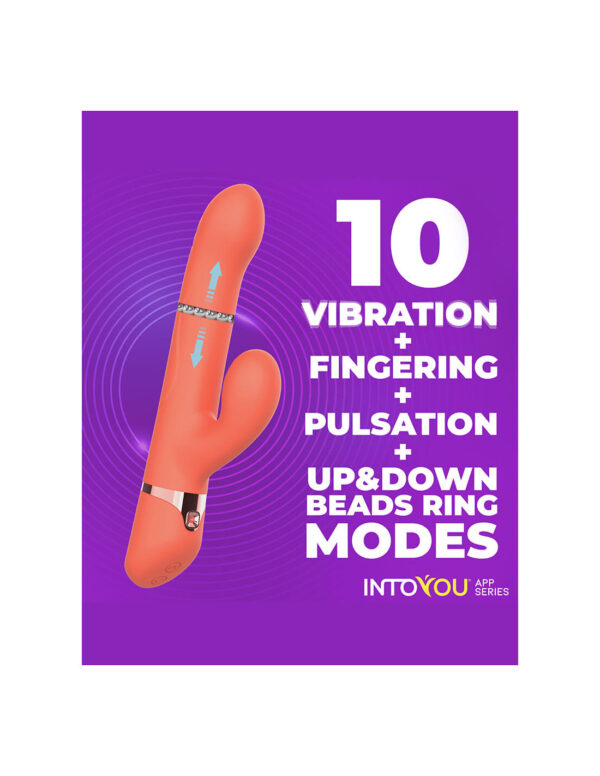 IntoYou - Mindy Rabbit Vibrator with Beads and App Orange - Image 8