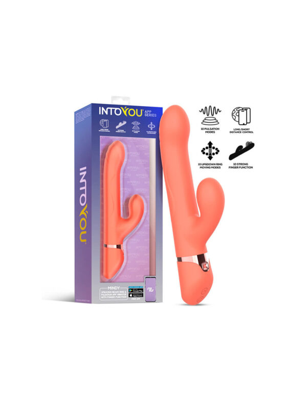 IntoYou - Mindy Rabbit Vibrator with Beads and App Orange - Image 10