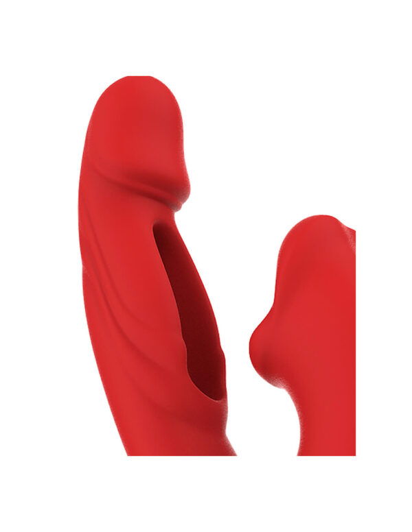 IntoYou - Mouty Biting & Flipping Rabbit Vibrator with App Red - Image 5