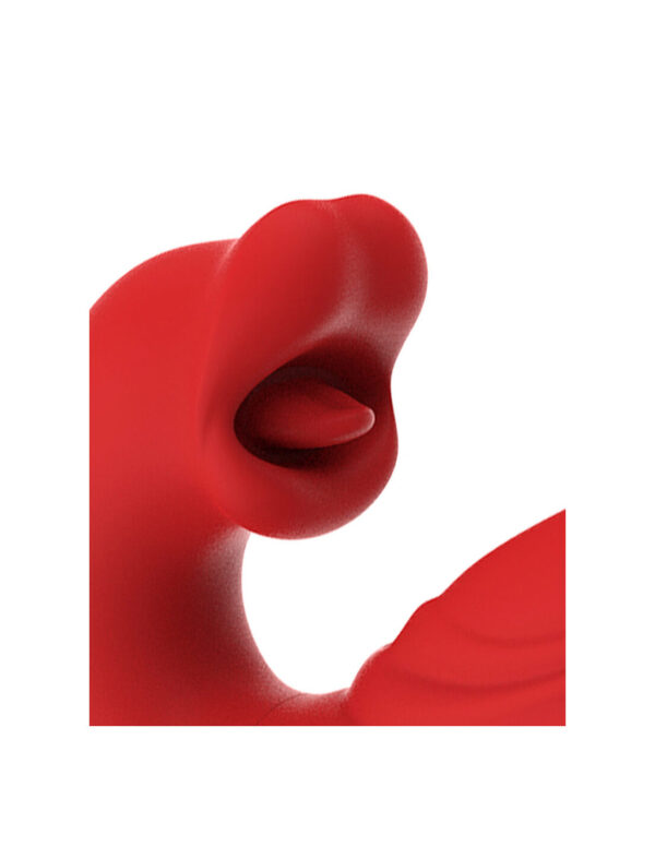 IntoYou - Mouty Biting & Flipping Rabbit Vibrator with App Red - Image 6