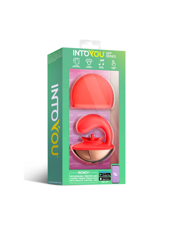 IntoYou - Rondy Clitoral Vibrator & Licking Tongue with App Red - Image 9