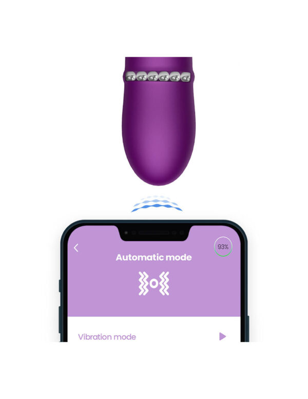 IntoYou - Sendel Rabbit Vibrator with Beads Ring and App Purple - Image 6